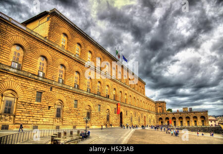 Il Palazzo Pitti a Firenze - Italia Foto Stock