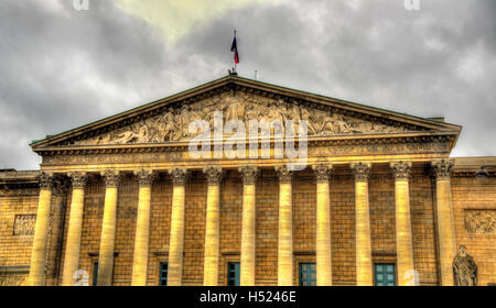 Palais Bourbon - L Assemblea Nazionale di Francia a Parigi Foto Stock