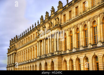 Facciata del palazzo di Versailles - Francia Foto Stock