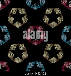Astratta disegnata a mano pattern. Vettore sfondo senza giunture. Illustrazione Vettoriale