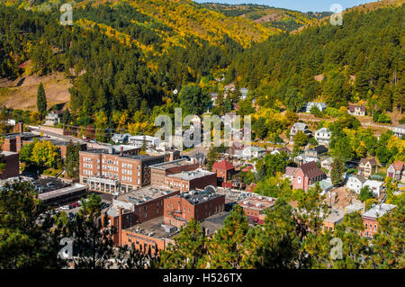 Deadwood dal Monte Moriah cimitero, Deadwood, Black Hills, South Dakota. Foto Stock