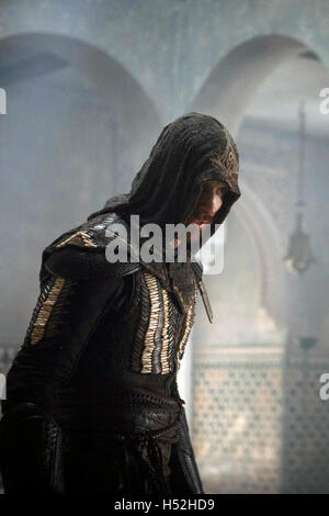 Assassin's Creed è un imminente, di caratteristica-lunghezza motion picture, sulla base della premiata serie di lo stesso nome. Essa è prodotta da stelle e Michael Fassbender come Aguilar, del XV secolo ha un assassino spagnolo e il suo presente giorno discendente Callum Lynch. Diretto da Justin Kurzel e prodotto da Ubisoft Motion Pictures e Frank Marshall, il film sarà rilasciato dal ventesimo secolo Fox per una prevista 21 dicembre 2016 data di rilascio, Questa fotografia è per il solo uso editoriale ed è il copyright del film company e/o il fotografo assegnato dal film o società di produzione e può solo essere ri Foto Stock