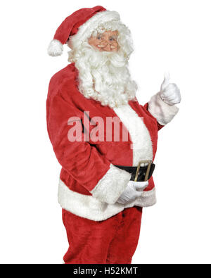 Babbo Natale dando il pollice in alto segno Foto Stock