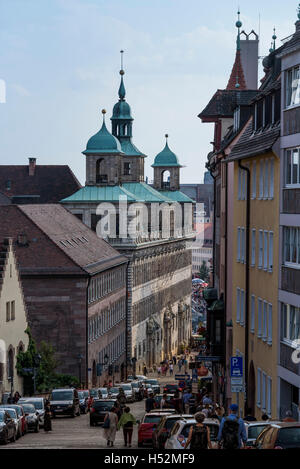 La città di Norimberga hall.le caratteristiche architettoniche Foto Stock