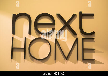 Dh Next Home SHOP UK Next home store segno Foto Stock