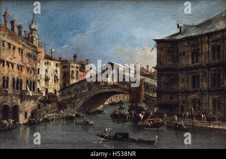 Francesco Guardi (1712-1792), il Ponte di Rialto, n.d. Foto Stock