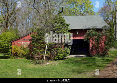 Granaio rosso a Frank Melville Memorial Park, Setauket, New York Foto Stock