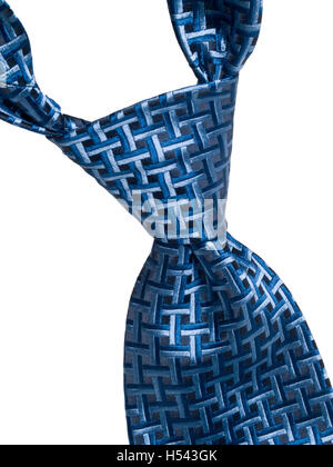 Blue Tie collo isolato su bianco Foto Stock