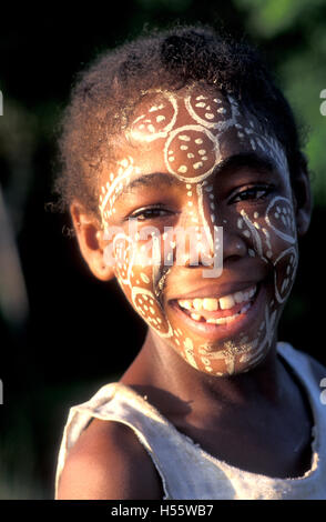 La ragazza di nosy be, madagascar Foto Stock