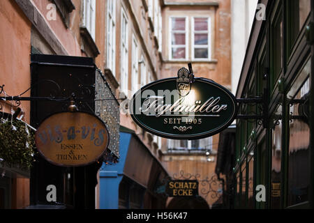 Figlmueller ristorante, Wollzeile street, Vienna, Austria, Europa Foto Stock