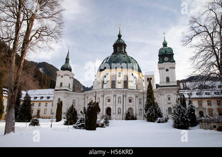 Chiesa abbaziale, Kloster Ettal monastero benedettino, Ettal, Alta Baviera, Baviera Foto Stock