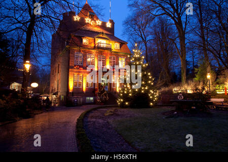 Mercato di Natale, Ritzebuettel Castello, Cuxhaven, Bassa Sassonia Foto Stock