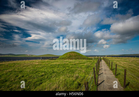 Neolitico Unstan chambered cairn sulla terraferma e Isole Orcadi Scozia, Regno Unito Foto Stock
