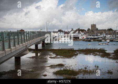 Il Traghetto Adur ponte collega Shoreham-da-mare a Shoreham Beach nel West Sussex, in Inghilterra. Foto Stock