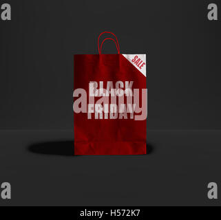 Venerdì nero sacchetto di carta. Foto Stock