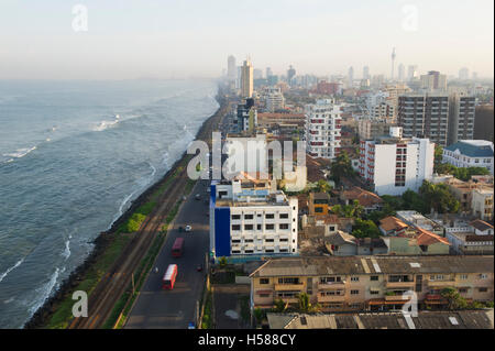 Vista sul lungomare, Colombo, Sri Lanka Foto Stock