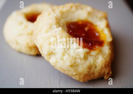 Marmellata di albicocche fatta in casa i cookie di identificazione personale Foto Stock