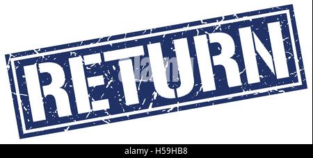 Piazza di ritorno grunge timbro Illustrazione Vettoriale