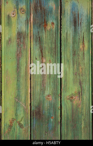 Antichi verde plance di sfondo o vintage texture di legno Foto Stock