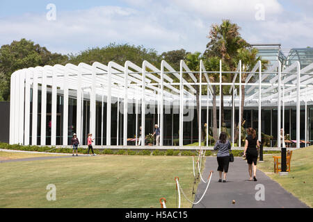 Il calice aperto nel 2016 per celebrare i 200 anni, Sydney Royal Botanic Gardens ,l'Australia Foto Stock