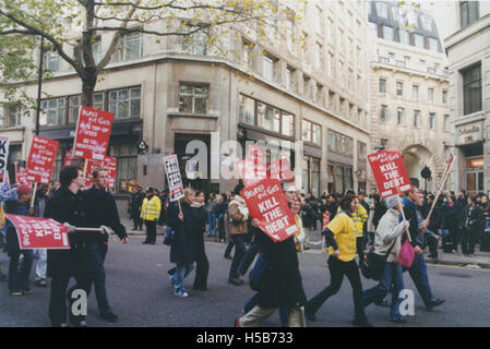 Studente marzo per 'grant non gli onorari', Novembre 2000 Foto Stock