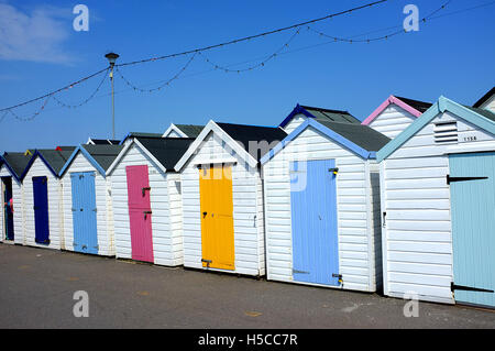 Spiaggia di capanne in UK / Paignton - Devon Foto Stock