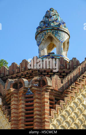 Famoso Finca Güell di Barcellona - un'attrazione turistica Foto Stock