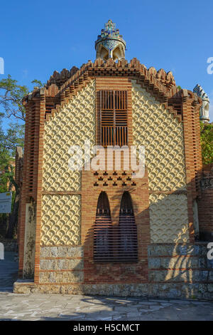 Famoso Finca Güell di Barcellona - un'attrazione turistica Foto Stock