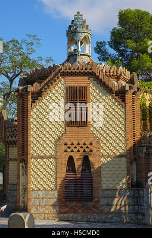 Famoso Finca Güell di Barcellona - un'attrazione turistica Foto Stock