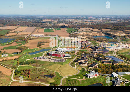 Vista aerea di Epic Systems, Electronic Health Record business, sul lato est di Verona, Wisconsin. Foto Stock