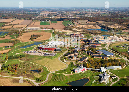 Vista aerea di Epic Systems, Electronic Health Record business, sul lato est di Verona, Wisconsin. Foto Stock