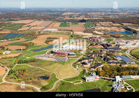 Vista aerea di Epic Systems, Electronic Health Record business, sul lato est di Verona, Wisconsin. Foto Stock