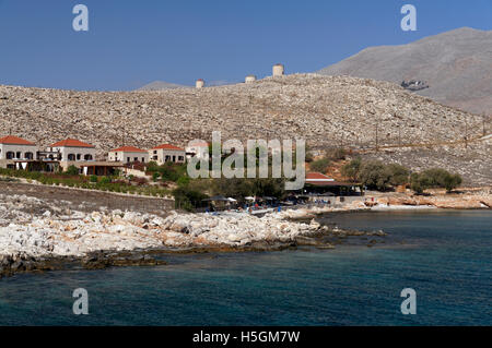 Ftenaghia Beach, Chalki isola vicino a RODI, DODECANNESO isole, Grecia. Foto Stock