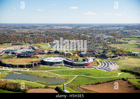 Vista aerea di Epic Systems, Electronic Health Record business, sul lato est di Verona, Wisconsin. Foto Stock