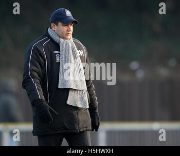 Thurrock manager Hakan Hayrettin - Thurrock vs Atletico di Fisher - Blue Square Conference Sud a nave Lane, Hereford, Essex - 31/01/09 Foto Stock