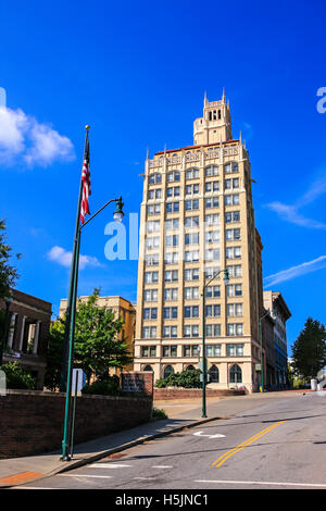 La Jackson edificio, inaugurato nel 1924, situato su South Pack Square nel centro cittadino di Asheville, NC Foto Stock