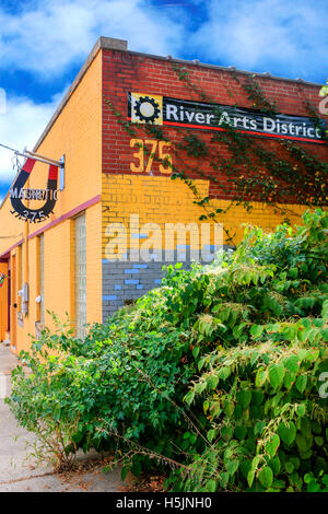 Il Teatro magnetico nel fiume Quartiere delle Arti di Asheville NC Foto Stock