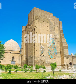 Il Dorus-Saodat Mausoleo di Hazrat-ho Imam complesso è il famoso punto di riferimento a Shakhrisabz, Uzbekistan. Foto Stock