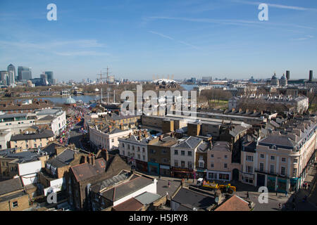 Immagine di Greenwich centro città nel sud est di Londra Foto Stock