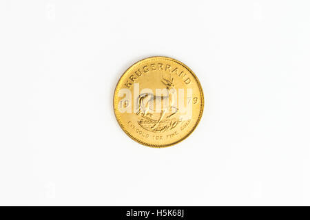 1 OZ moneta in oro - Krugerrand moneta in oro Foto Stock