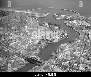 Vista aerea del fiume usura, 1973 Foto Stock