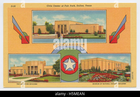 Il centro civico al Fair Park, Dallas, Texas Foto Stock