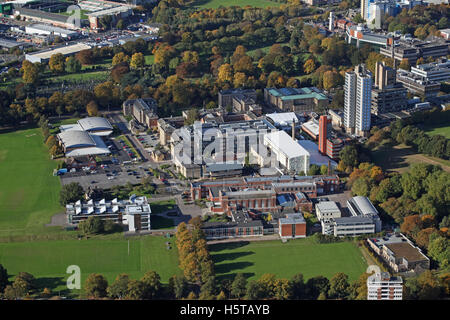 Vista aerea dell'Università di Leicester, Regno Unito Foto Stock