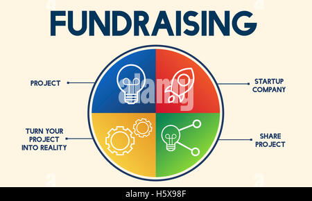 La raccolta di fondi di capitale di fondi di donazione concetto di supporto Foto Stock