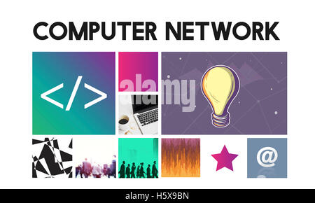 Homepage Sito Web Computer di codifica la tecnologia di networking Concept Foto Stock
