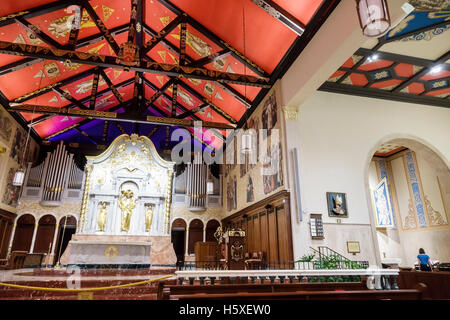 San Agostino Florida, Basilica della Cattedrale, interno, cattolico, altare, chiesa, FL160802096 Foto Stock