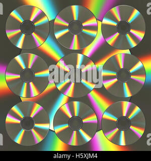 Lo sfondo da CD e dischi DVD Foto Stock