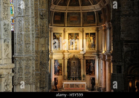 Coro di Santa-Maria de Belem chiesa, il Monastero di Jeronimos, Hieronymites Monastero, Belem, Lisboa, Lisbona, Portogallo Foto Stock