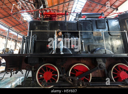 PORTICI, Italia - 10 Ottobre 2016 - Pietrarsa ferroviario Museo Nazionale Foto Stock