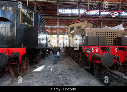 PORTICI, Italia - 10 Ottobre 2016 - Pietrarsa ferroviario Museo Nazionale Foto Stock